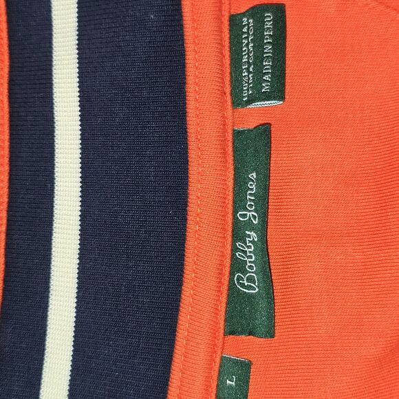 Bobby Jones Pullover Orange Golf 1/4 Zip Long Sleeve Sweatshirt Mens Size L - Picture 7 of 8